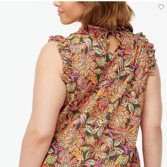 J. Crew Floral Ruffle Blouse - Multicolor - Picture 3 of 7